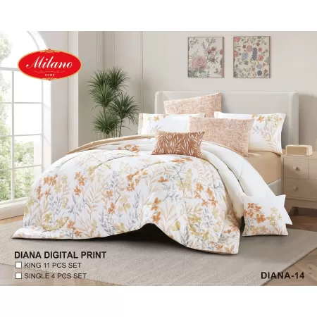 Comforter Diana Digital Print 11 Pcs set